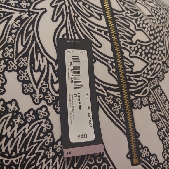 NWT Worthington black&white peplum tank blouse - Picture 2 of 5